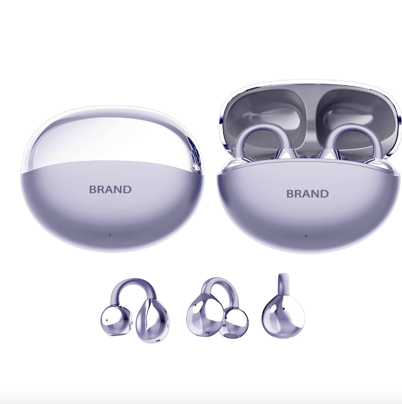 Bluetooth Clip-On Open Ear Earbuds – Lightweight Noise-Reducing Wireless Headphones for Work & Commuting