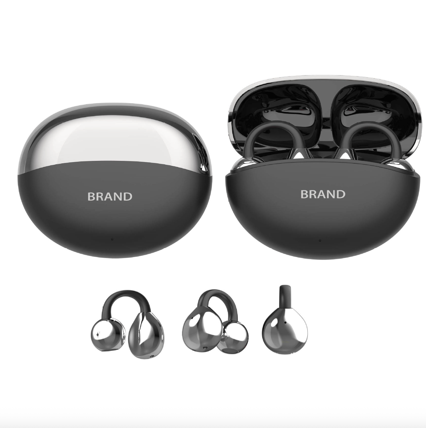 Bluetooth Clip-On Open Ear Earbuds – Lightweight Noise-Reducing Wireless Headphones for Work & Commuting