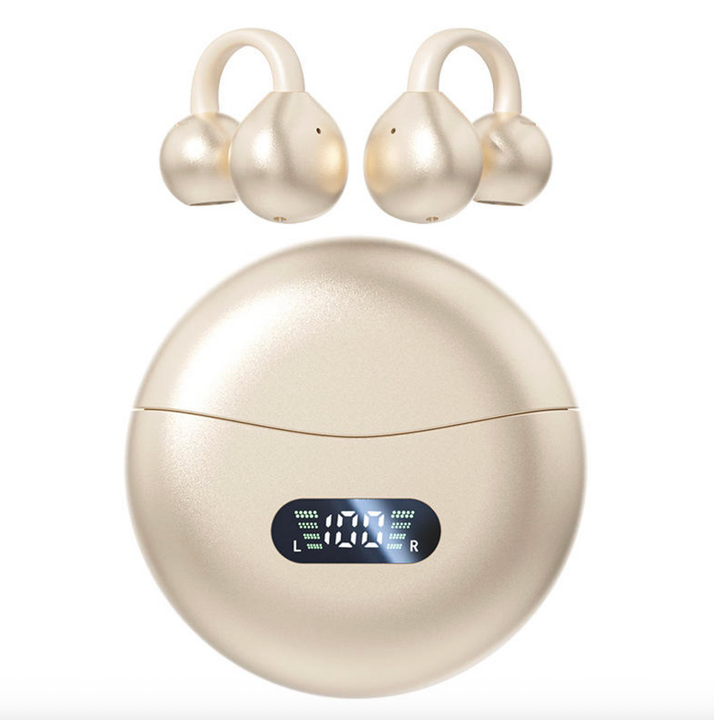Bluetooth Clip-On Open Ear Earbuds – Lightweight Noise-Reducing Wireless Headphones for Work & Commuting