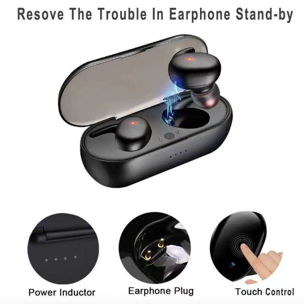 Y30 TWS Wireless Gaming Earbuds – 9D Stereo Sound In-Ear Headphones with LED Battery Display