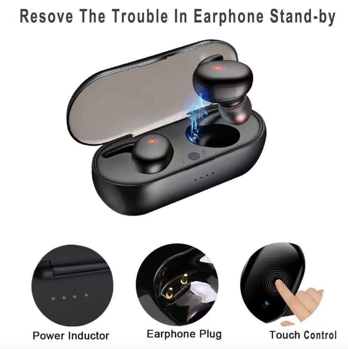Y30 TWS Wireless Gaming Earbuds – 9D Stereo Sound In-Ear Headphones with LED Battery Display