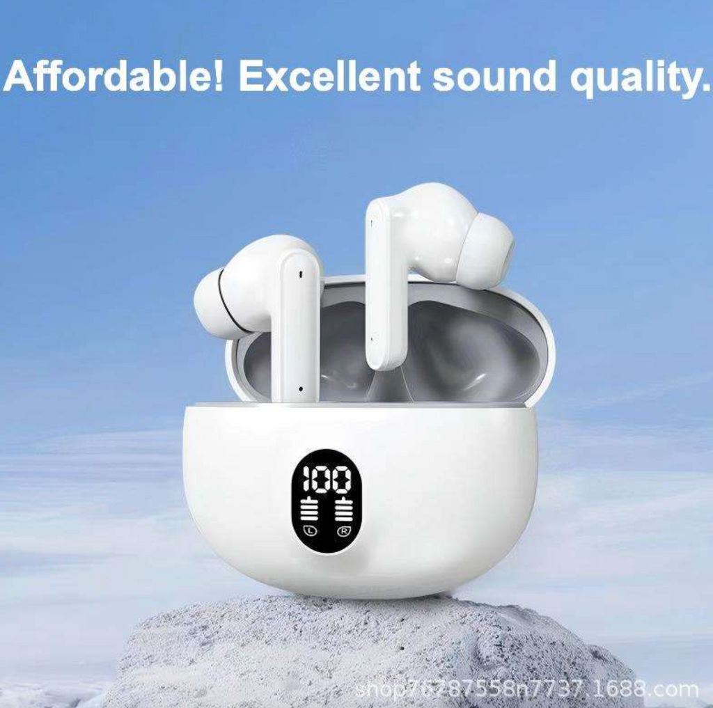 S510 895B TWS Wireless Earbuds – Digital Display Sports Headset with AAC, IPX5 & Type-C Charging