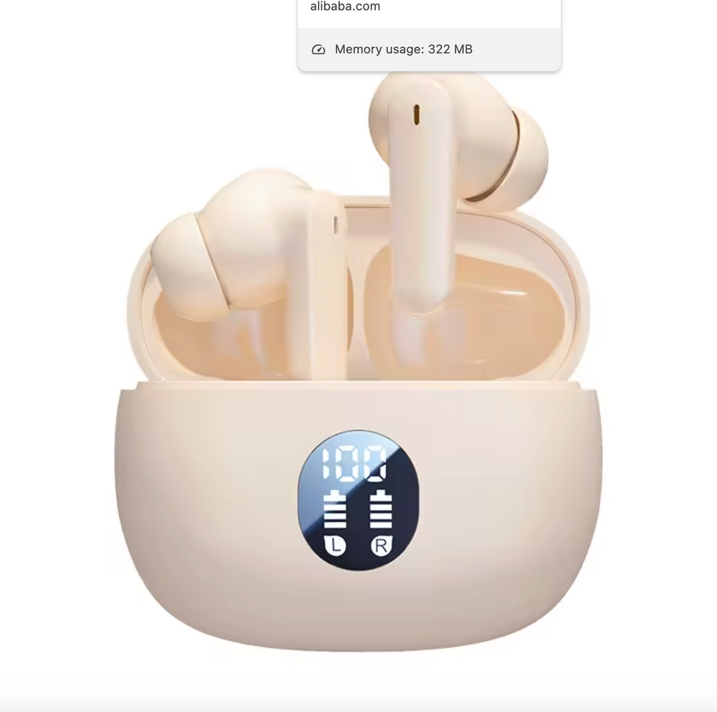 S510 895B TWS Wireless Earbuds – Digital Display Sports Headset with AAC, IPX5 & Type-C Charging